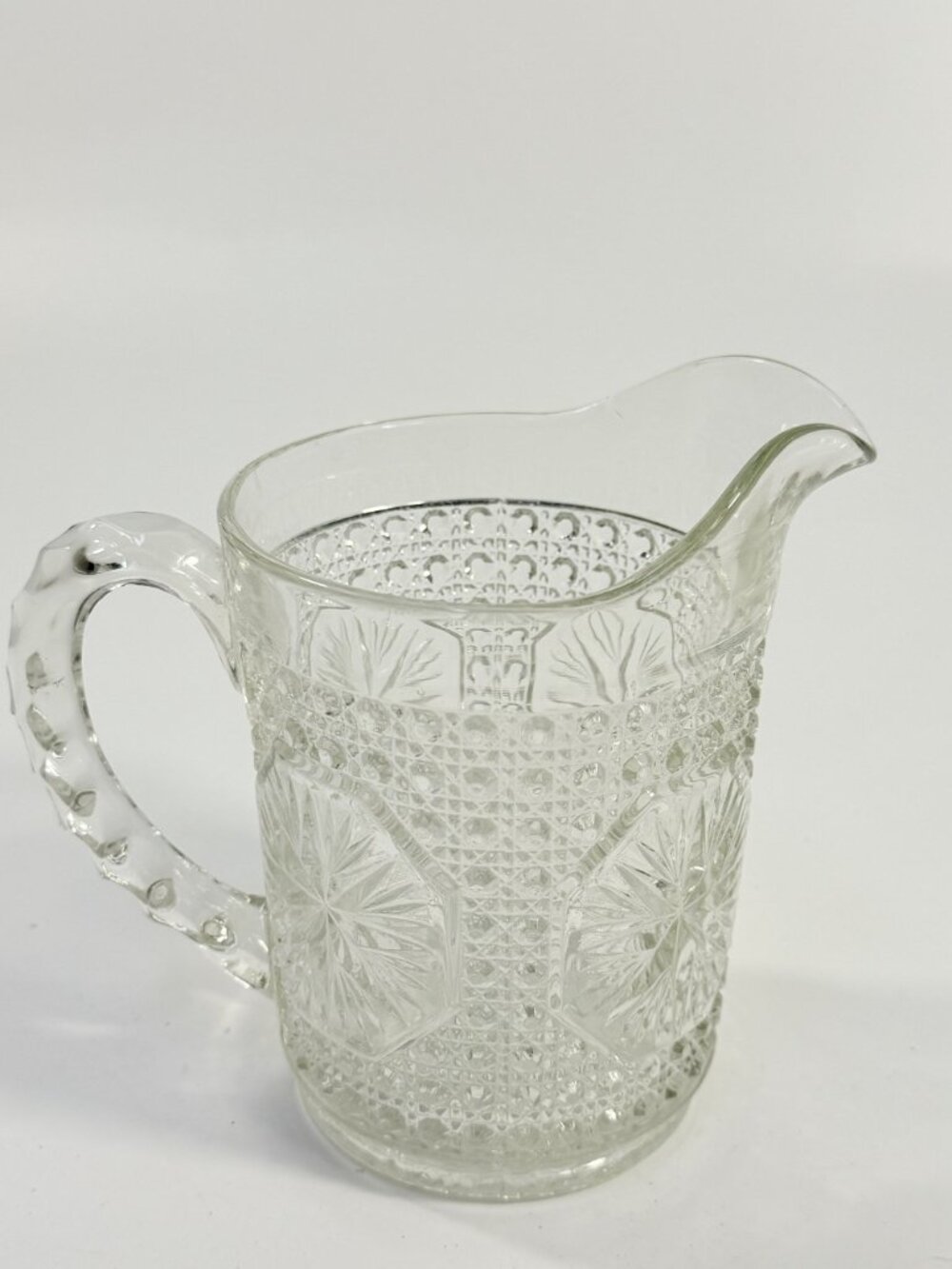 Milk Pitcher Creamer Imperial Amelia Clear Depression Glass Star Medallion - Picture 6 of 10